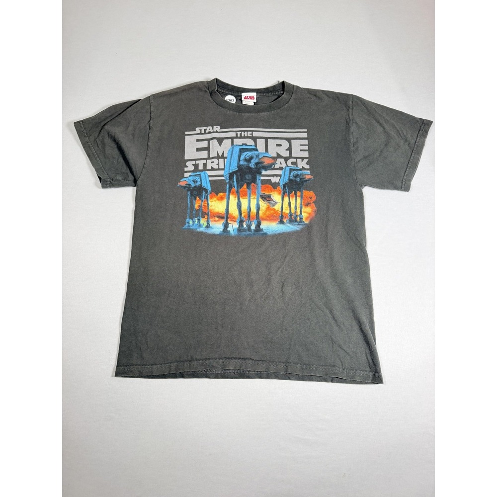 Star Wars Shirt Mens Small Gray Empire Strikes Back AT-AT Graphic Tee Movie